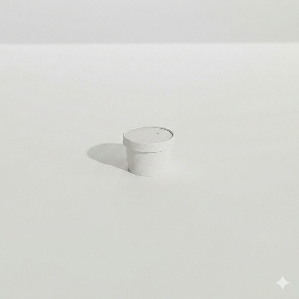 WHITE KRAFT SOUP BOWL 