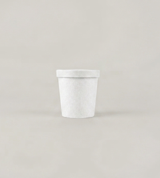WHITE KRAFT SOUP BOWL 