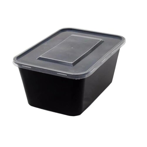 BLACK MICROWAVE CONTAINER SQUARE 
