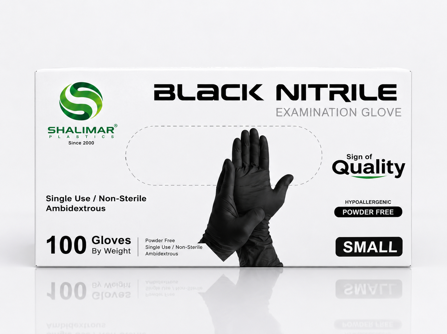 Black Nitrile Gloves Small